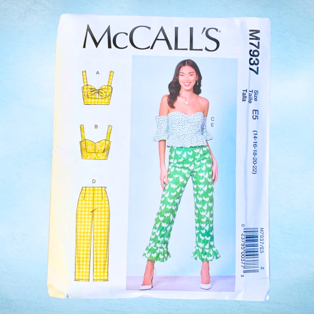 NEW McCalls M7937 Spring Summer Outfit Crop Top UNOPENED